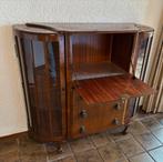 Mooie oude kast met kwart ronde deuren en klep, Ophalen of Verzenden