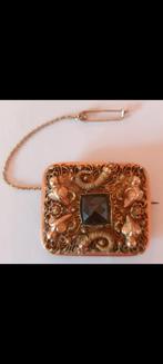 Antiek14k gouden Zeeuwse broche, Ophalen of Verzenden, Goud, Broche