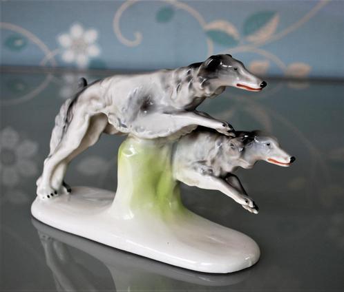 VERKOCHT!  Wolfshond DDR Graefenthal Thuringia Oud Vintage, Antiek en Kunst, Curiosa en Brocante, Ophalen of Verzenden