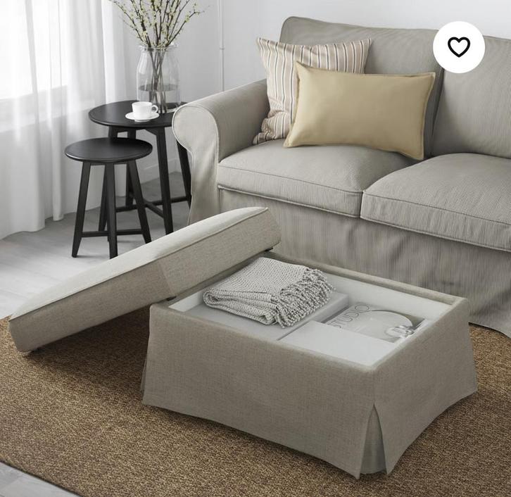 Te koop Ikea ektrop voetbank met bergruimte, Huis en Inrichting, Banken | Sofa's en Chaises Longues, Zo goed als nieuw, Eenpersoons