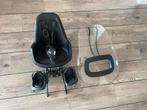 Bobike Mini One Black Fietsstoeltje met Windscherm, Ophalen, Voetsteuntjes, Zo goed als nieuw, Voorzitje