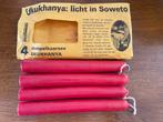 4 Kaarsen "Soweto"  'Handgemaakt'   Kleur: Rood  Nieuw, Huis en Inrichting, Woonaccessoires | Kandelaars en Kaarsen, Overige materialen