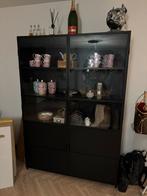 Stalen vitrinekast, Huis en Inrichting, Kasten | Vitrinekasten, Ophalen of Verzenden, Zo goed als nieuw, 25 tot 50 cm, 150 tot 200 cm