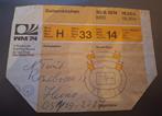 TICKET WK74 Nederland v Oost Duitsland, Verzamelen, Ophalen of Verzenden, Zo goed als nieuw, Overige typen