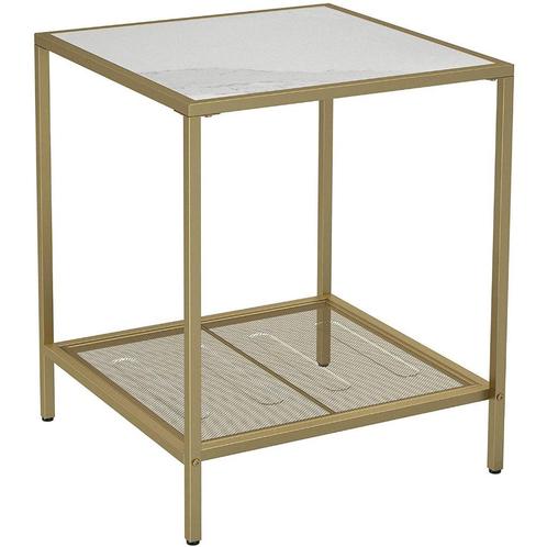 Nancy's Brighton Bijzettafel goud(nr.320), Huis en Inrichting, Tafels | Bijzettafels, Nieuw, Vierkant, 45 tot 60 cm, Minder dan 55 cm