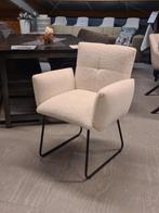 *OPRUIMING* 4 Stuks Eetkamerstoel Dante €716,- NU €499,- (4), Nieuw, Ophalen of Verzenden, Eetkamerstoelen Stoelen Dante Kleur Wit en Bruin Teddy Stof