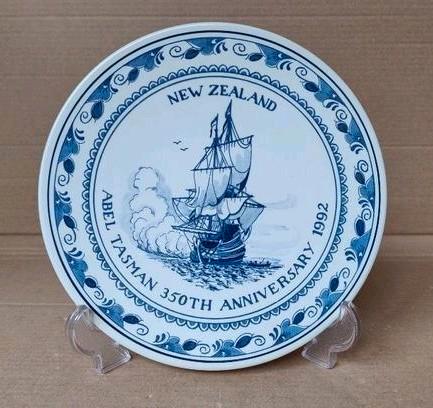Herdenking wandbord Abel Tasman Australië Royal Goedewaagen, Antiek en Kunst, Antiek | Wandborden en Tegels, Ophalen of Verzenden