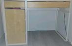 Micke Ikea bureau met opzetstuk wit eiken, Huis en Inrichting, Bureaus, Ophalen, Gebruikt, Bureau
