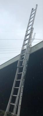 3 delige schuifladder, Doe-het-zelf en Verbouw, Ladders en Trappen, Ophalen of Verzenden, Gebruikt, Ladder, 4 meter of meer