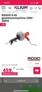 Ridgid K-45 onstoppings machine, Doe-het-zelf en Verbouw, Gereedschap | Overige machines, Ophalen of Verzenden, Zo goed als nieuw