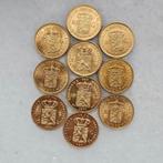 10 x gouden tientjes diverse jaren, Ophalen of Verzenden, Koningin Wilhelmina, 10 gulden