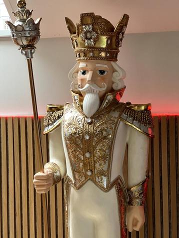 Unieke Luxery Konings Notenkraker unieke Witgoud. XL Kerst beschikbaar voor biedingen
