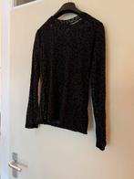 Zwart doorschijnende top met luipaard print mt 158/164, Kinderen en Baby's, Kinderkleding | Maat 158, Ophalen of Verzenden, Zo goed als nieuw