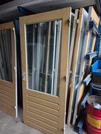 Hardhouten Achterdeuren met Dubbel Glas 88x201,5, Ophalen, Gebruikt, 200 tot 215 cm, Glas