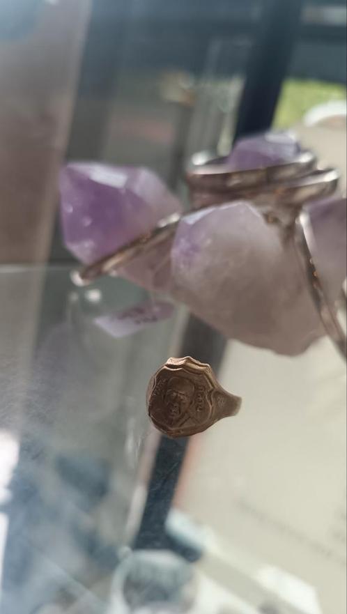 Boeddhistische ring, Sieraden, Tassen en Uiterlijk, Ringen, Zo goed als nieuw, Dame, Zilver, Zilver, Ophalen of Verzenden