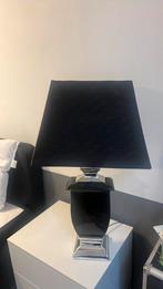 Grote dure zilveren zwart tafellamp nu 15euro eyecatcher, Huis en Inrichting, Lampen | Tafellampen, Ophalen of Verzenden, Zo goed als nieuw