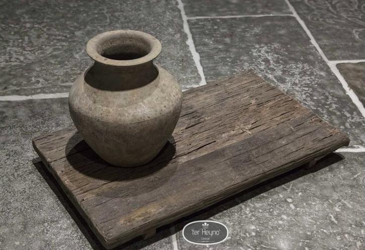 Bajot oud hout plank oude houten stoer sober landelijk, Huis en Inrichting, Woonaccessoires | Overige, Nieuw, Verzenden