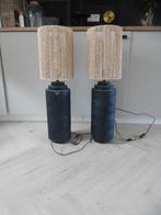 2 tafellampen Light and Living met touw lampenkap, Ophalen, Zo goed als nieuw, Hout, 75 cm of meer