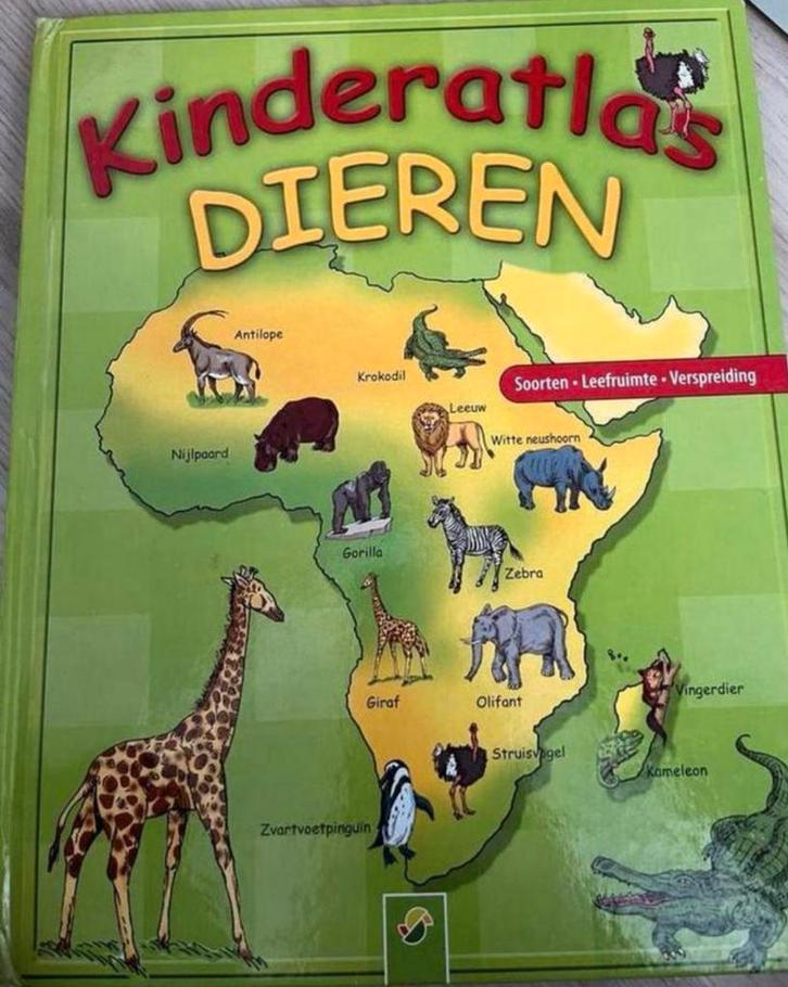 Kinderatlas Dieren  Soorten leefruimte verspreiding, Boeken, Kinderboeken | Jeugd | onder 10 jaar, Zo goed als nieuw, Ophalen of Verzenden
