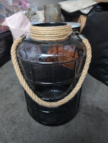Decoratieve vaas met touw, 35cm hoog beschikbaar voor biedingen