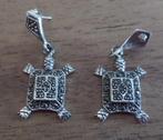 schildpad oorbellen zilver, Sieraden, Tassen en Uiterlijk, Oorbellen, Ophalen of Verzenden, Zo goed als nieuw, Knopjes of Stekers