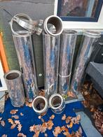 RVS Kachelpijp Onderdelen, Doe-het-zelf en Verbouw, Buizen en Afvoer, Gebruikt, Rvs, 4 tot 6 meter, Ophalen of Verzenden