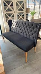 Mooie donker Antraciet eetkamer bank en stoelen, Huis en Inrichting, Banken | Sofa's en Chaises Longues, Ophalen, Gebruikt, Minder dan 75 cm