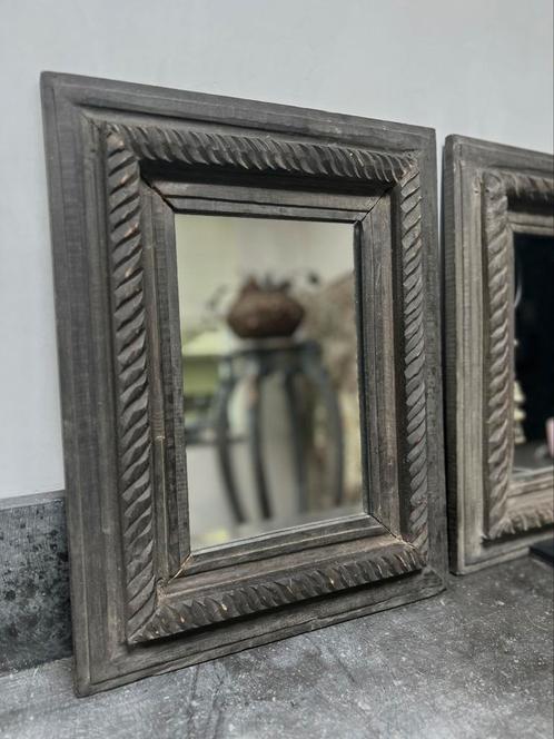 Spiegel india oosters sober sleets vergrijst robuust, Antiek en Kunst, Curiosa en Brocante, Ophalen