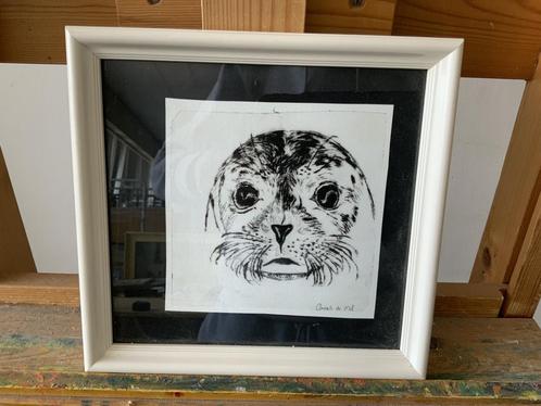 Zeehond - Door Amerik de Mol, Huis en Inrichting, Woonaccessoires | Schilderijen, Tekeningen en Foto's, Ophalen of Verzenden