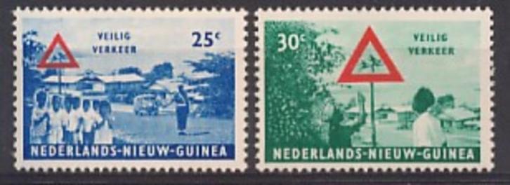 Ned Nieuw Guinea 73/4 ongebruikt Veilig verkeer 1962, Postzegels en Munten, Postzegels | Nederlands-Indië en Nieuw-Guinea, Postfris