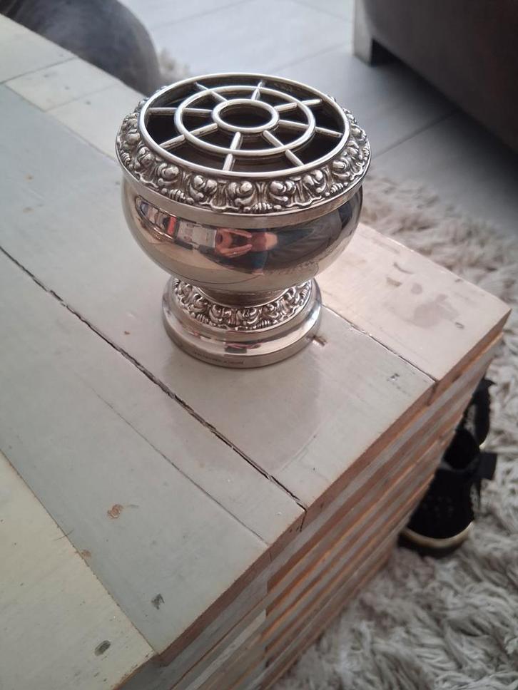 Antieke Verzilverde Rozensteeker, Antiek en Kunst, Antiek | Schalen, Ophalen of Verzenden