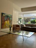 Glazen (salon)tafel - ontwerp Henk Vos / Maupertuus, Huis en Inrichting, Ophalen, 100 tot 150 cm, 150 tot 200 cm, Minder dan 50 cm