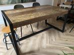 Mooie industriele eettafel 160x90, Huis en Inrichting, Tafels | Eettafels, Ophalen, 50 tot 100 cm, Zo goed als nieuw, 150 tot 200 cm