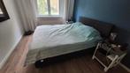 Gratis: boxspring 160x200cm, donkergrijs, met hoofdbord, Ophalen, Gebruikt, Tweepersoons, 200 cm