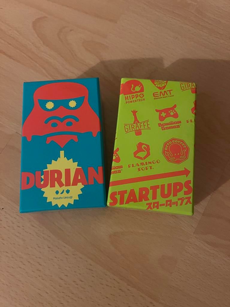 2 Leuke spellen - Oink Games: Durian & Startups, Een of twee spelers, Ophalen of Verzenden, Zo goed als nieuw, Reisspel