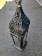 Metalen Lantaarn, Ophalen, 25 tot 50 cm, Grijs, Zo goed als nieuw