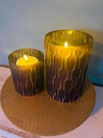 Set decoratieve windlichten in luxe honingraat-design, Huis en Inrichting, Woonaccessoires | Kandelaars en Kaarsen, Ophalen of Verzenden