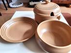 servies antiek keramiek trendy bruin 40-delig Atelier d"Art, Ophalen, Keramiek, Nieuw, Overige stijlen