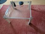 Glazen salontafel, Ophalen, 50 tot 100 cm, Vierkant, 50 tot 100 cm