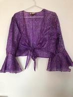Prachtige puur zijden bolero m/l paars met….., Maat 38/40 (M), Overige typen, Paars, Ophalen of Verzenden