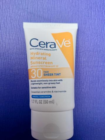 Cerave hydrating mineral sunscreen SPF 30