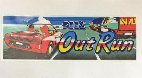 SEGA OUTRUN videogame Retro Arcade Bartop Decal Sticker, Spelcomputers en Games, Games | Sega, Nieuw, Verzenden