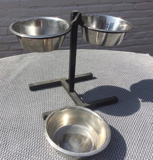 ZGAN. Rvs Honden voerbak en grote drinkbak (25cm) ook apart, Dieren en Toebehoren, Hondenvoerbakken en Drinkbakken, Zo goed als nieuw