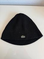 Lacoste Merino Wollen Muts Zwart, Ophalen of Verzenden, Zo goed als nieuw, One size fits all, Pet