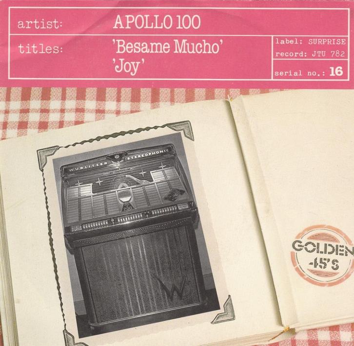 Apollo 100 - Besame Mucho / Joy, Cd's en Dvd's, Vinyl | Pop, Zo goed als nieuw, 1960 tot 1980, Overige formaten, Verzenden