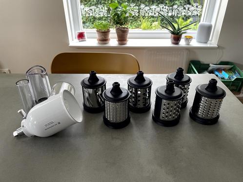 GROENTESNIJDER EN RASP 5KSMVSA + UITBREIDINGSPAKKET 5KSMEMVS, Witgoed en Apparatuur, Keukenmixers, Zo goed als nieuw, 4 liter of meer
