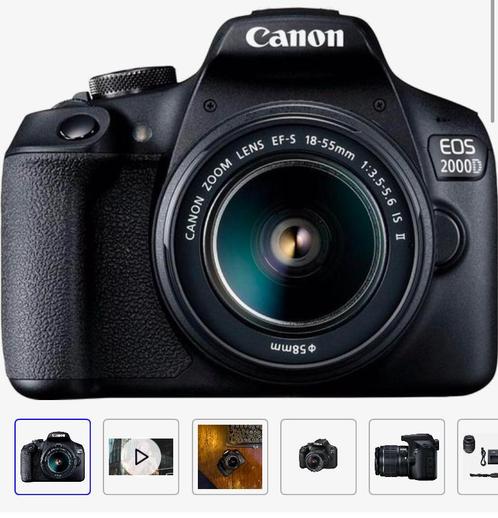 Canon EOS 2000D spiegelreflexcamera  + accessoires, Audio, Tv en Foto, Fotocamera's Digitaal, Zo goed als nieuw, Spiegelreflex