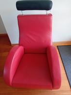 rood leren stoel, Ophalen, Gebruikt, Design, 50 tot 75 cm
