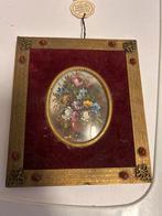 Antiek Miniatuur Schilderij Bloemen van van Holt 1970, Ophalen of Verzenden