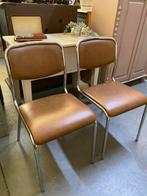 Vintage stoel / stoelen, Huis en Inrichting, Stoelen, Overige materialen, Twee, Vintage, Bruin